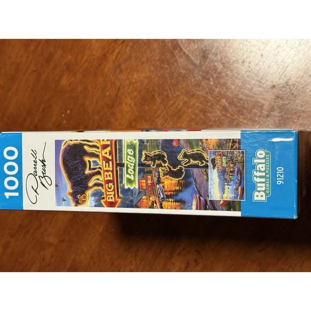 Buffalo Games Big Bear Lodge Jigsaw Puzzle 1000 Pieces Darrell Bush New Sealed